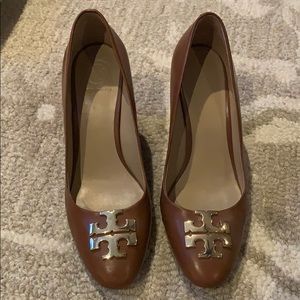 Tory Burch brown wedge heels